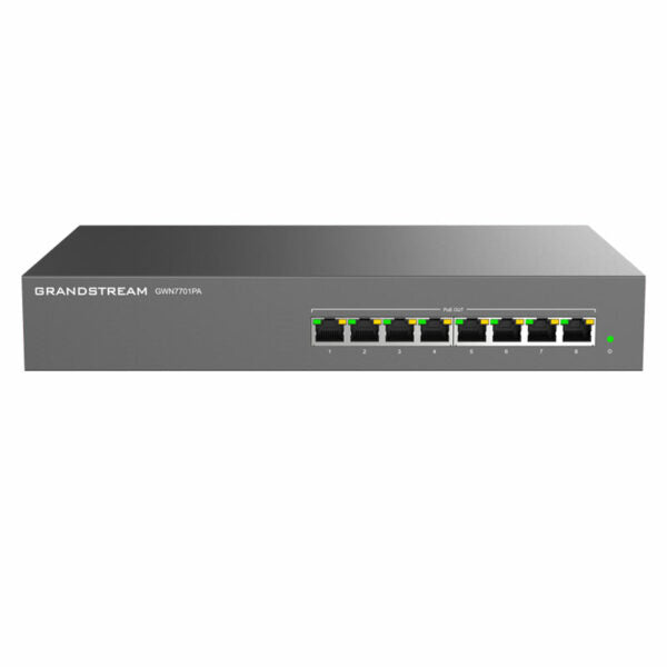 Grandstream GWN7701PA Unmanaged Network Switch, 8 x GigE (8 x PoE) Grandstream GWN7701PA Unmanaged Network Switch, 8 x GigE (8 x PoE)